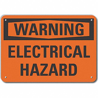 Rflct Elec Hzrd Warn Sign 10x14in Alum