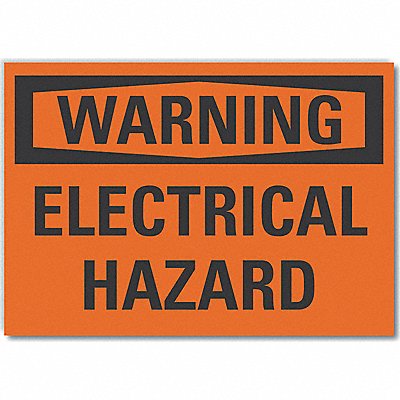 Elec Hazard Warning Rflctv Label 3.5x5in