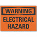 Elec Hazard Warning Rflct Lbl 5x7in