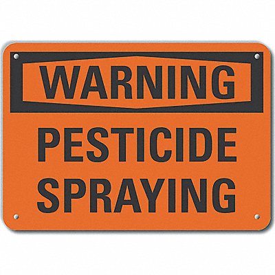 Rflct Pesticide Warning Sign 7x10in Alum