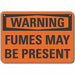 Rflct Fumes Warning Sign 7x10in Alum