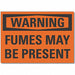 Fumes Warning Rflct Label 5 in x 7 in