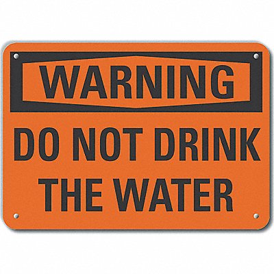 Potable Water Warn Sign 10x14in Plastic