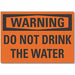 Potable Water Warning Rflctv Label 5x7in