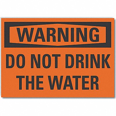 Potable Water Warn Rflct Label 10x14in