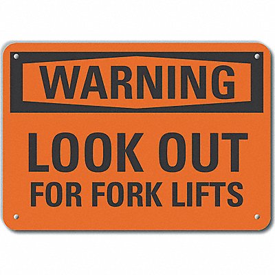 Alum Lift Truck Traffic Warn Sign 7x10in