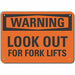 Alum Lift Truck Traffic Warn Sign 7x10in