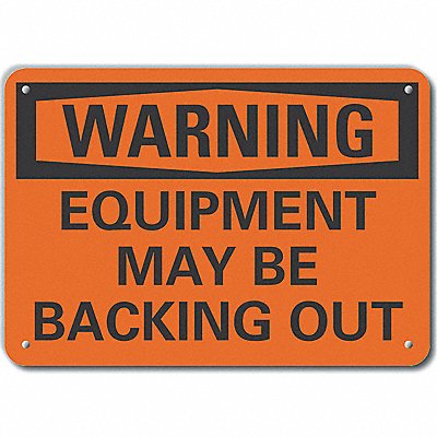 Alum Traffic Safety Warning Sign 7x10in