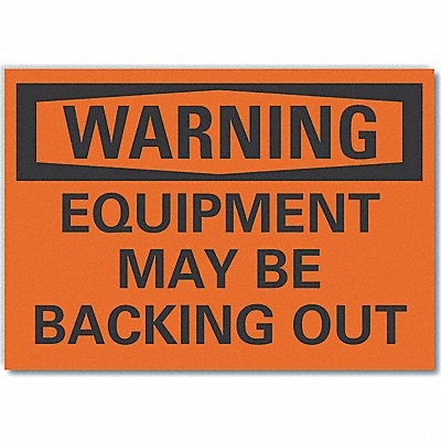 Warning Sign 10in x 14in Non-PVC Polymer