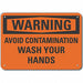 Aluminum Wash Hands Warning Sign 10x14in