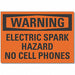 No Phones Warning Lbl 10x14in Polyester