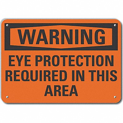 Rflct Eye Warning Sign 10x14in Alum