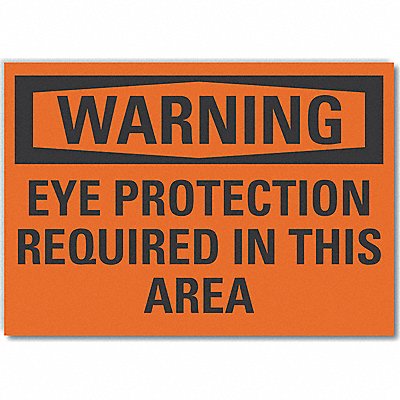 Eye Warning Label 3.5inx5in Polyester