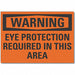 Eye Warning Rflctv Label 5inx7in