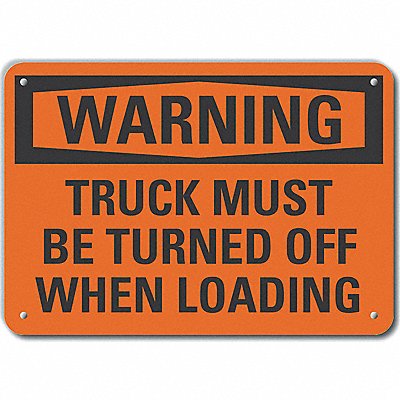 Alum Loading Unloading Warn Sign 10x14in