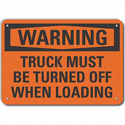 Loading Unloading Warn Sign 7x10in