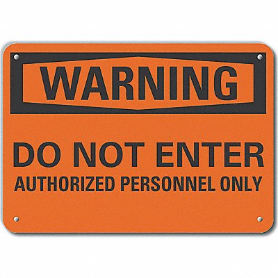 Rflct Auth Person Warn Sign 10x14in Alum