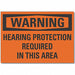 Hearing Warning Lbl 7inx10in Polyester