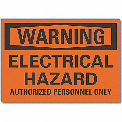 Warning Sign 10inx14in Non-PVC Polymer