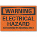 Elec Hzrd Warning Lbl 5x7in Polyester