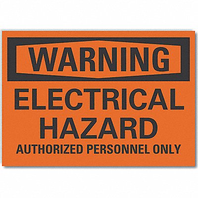 Elec Hazard Warning Rflct Lbl 5x7in