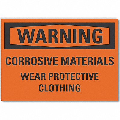 Corrosive Mtrl Warn Rflct Lbl 3.5x5in