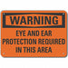 Alum Eye Ear Warning Sign 7x10in Alum