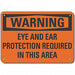 Rflct Eye Ear Warning Sign 7x10in Alum