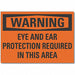 Eye  Ear Warning Rflct Lbl 7inx10in