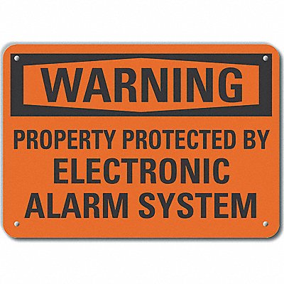 Plstic Surveillance Warning Sign 10x14in
