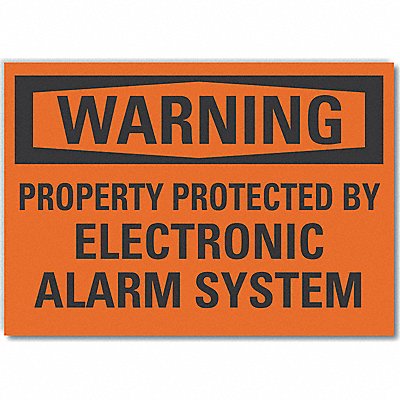 Warning Sign 7 x 10 in Non-PVC Polymer