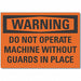 Machine Guards Warning Rflct Lbl 7x10in