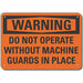 Rflct Machine Guards Warn Sign 7x10in