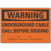 Underground Cable Warning Lbl 5x7in