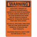 Chemicals Warning Rflct Label 7inx10in