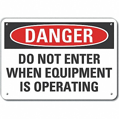 Mach Operation Danger Sign 10x14in Alum