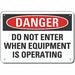 Mach Operation Danger Sign 10x14in Alum