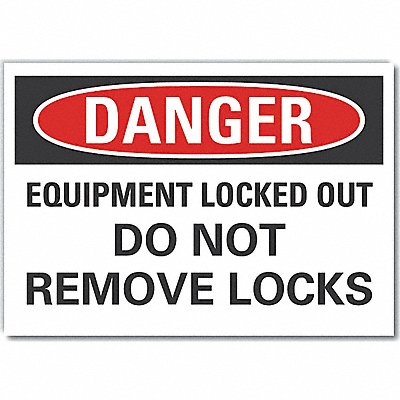 LockoutTagout DangerLbl 10x14in Polyest