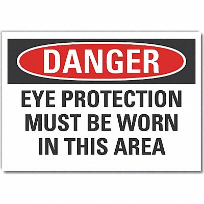 Eye Danger Rflct Label 10 in x 14 in
