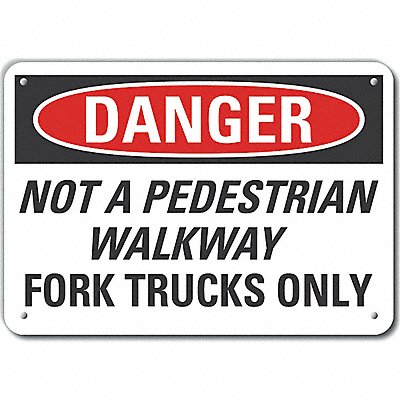 Danger Sign 7 in x 10 in Aluminum