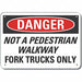Danger Sign 7 in x 10 in Aluminum