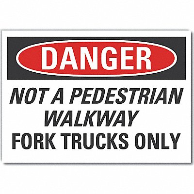 Pedestrian Danger Rflct Label 7inx10in