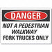 Pedestrian Danger Lbl 5inx7in Polyester