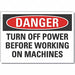 Machine Operation Danger Lbl 5x7in