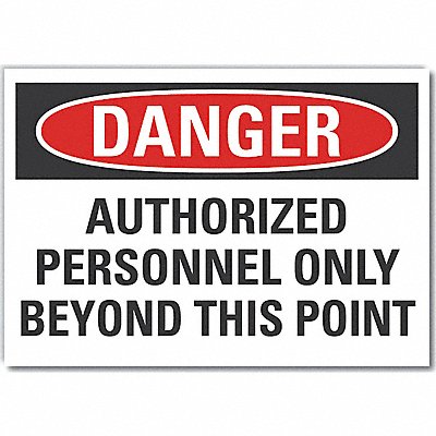 Danger Sign 7 inx10 in Non-PVC Polymer