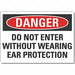 Ear Danger Rflct Label 5 in x 7 in