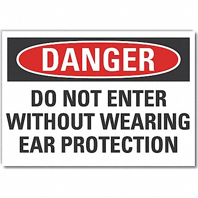 Ear Danger Rflct Label 7 in x 10 in