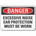 Hearing Danger Sign 10inx14in Plastic