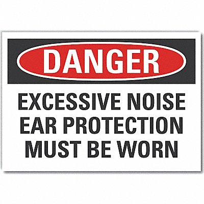 Hearing Danger Rflct Label 3.5inx5in