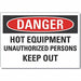 Hot Danger Rflct Label 10 in x 14 in